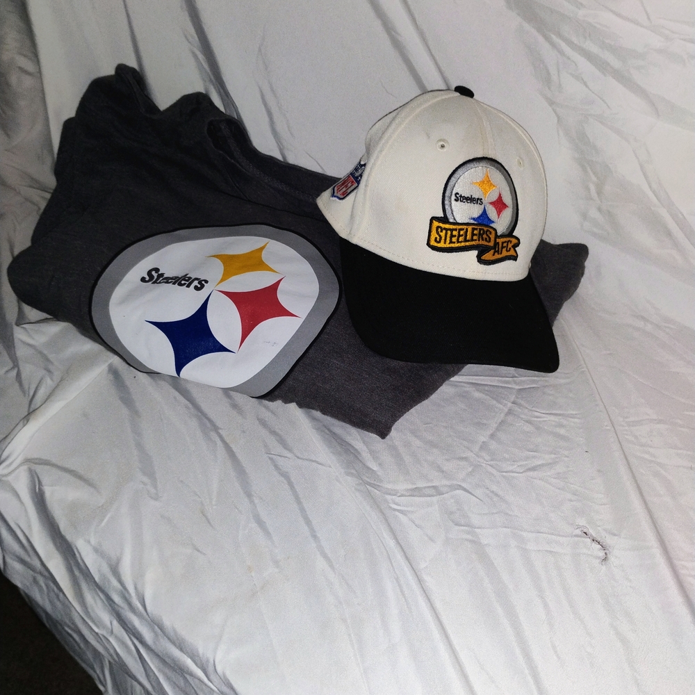 Steelers Bundle AFC Hat And Gray Long Sleeve Shirt